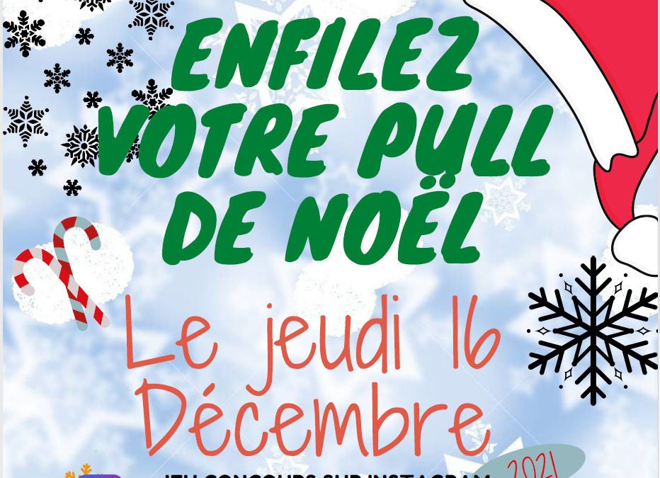 Jeudi 16 décembre : opération pull de Noël