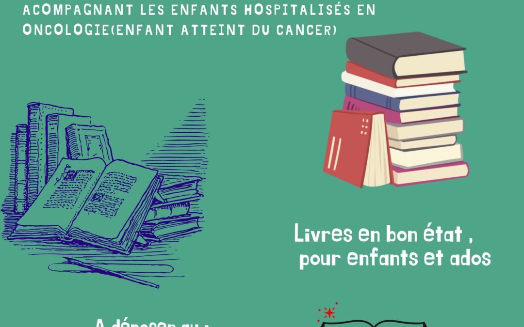 Collecte de livres pour l’association Onco Plein Air