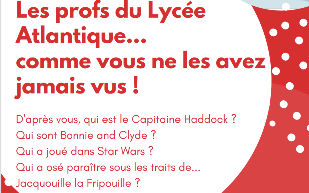 Calendrier 2023… Les professeurs du lycée comme vous ne les avez jamais vus !