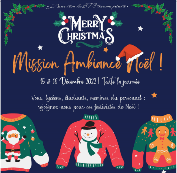 Jeudi 15 et vendredi 16… Mission ambiance Noël !