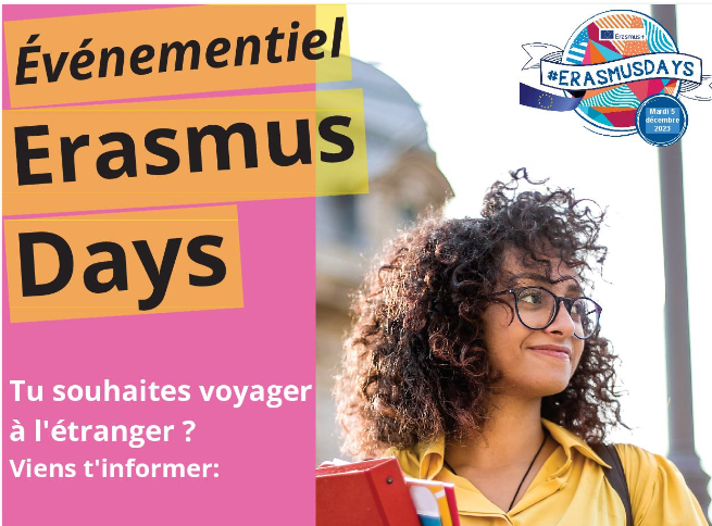 Mardi 5 décembre : ce sont les ERASMUS DAYS