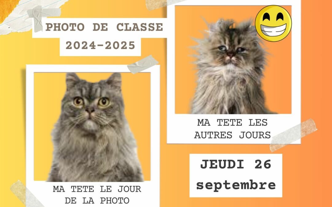 Jeudi 26 septembre : les photos de classe